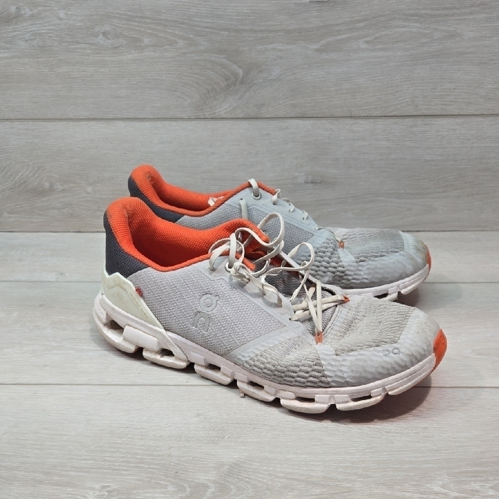 On Cloud Runner Men's Gray &Orange Athletic Shoes Running Sneakers Sz 10